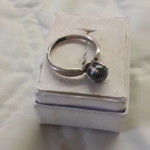 unknown Jewelry - sterling bl. pearl ring unknown Jewelry - sterling bl. pearl ring